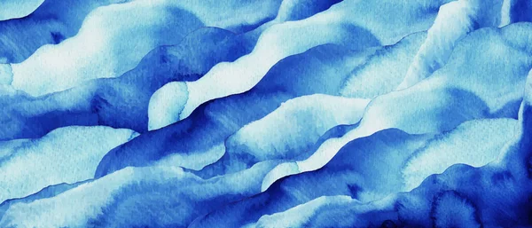 Azul Aquarela Fundo Abstrato Forma Elemento Design Textura Pintada Mão — Vetor de Stock