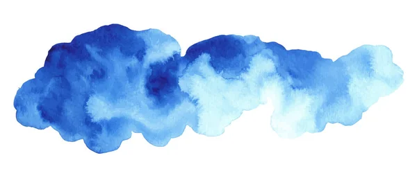 Niebieski Akwarela Abstrakcyjne Tło Forma Element Projektu Kolorowe Ręcznie Malowane — Wektor stockowy