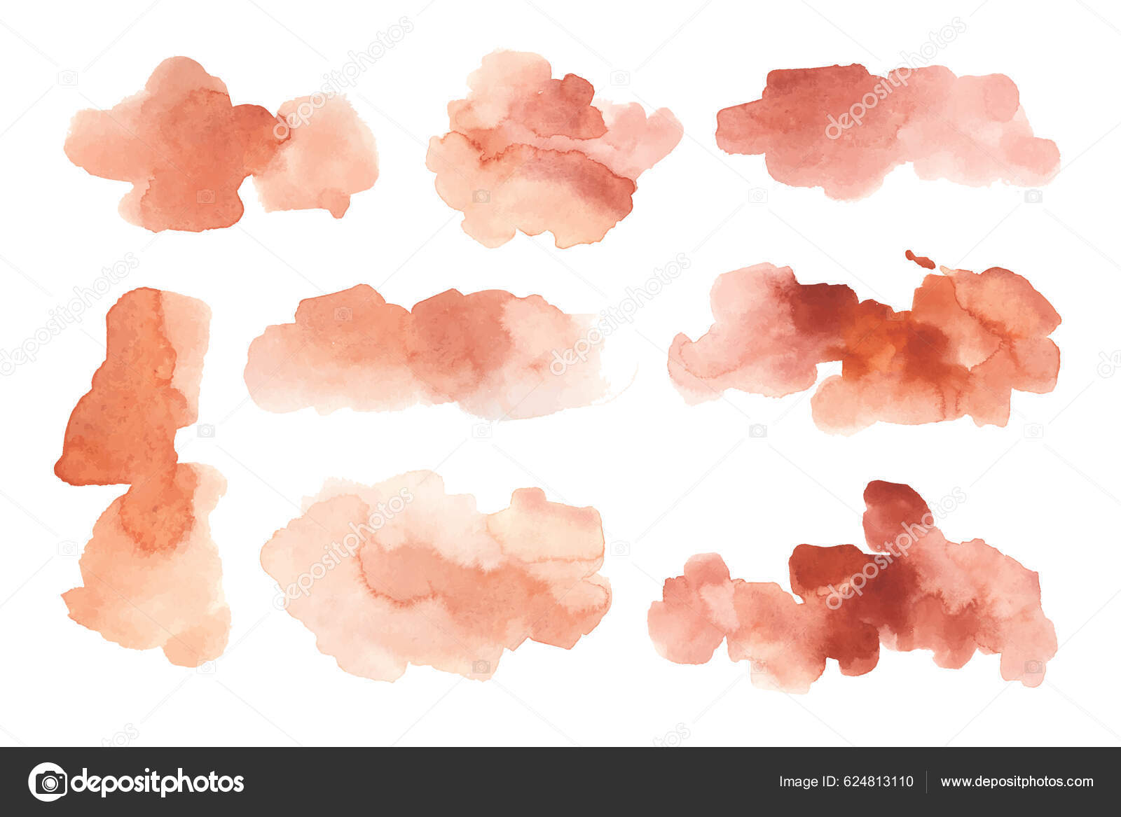 Conjunto Tons Terrosos Texturas Aquarela Formas Fundos Paleta Cores Outono  Vetor de ©Olga_C 624813110, image size:1600x1167