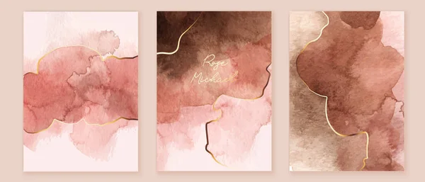 Κόκκινη Ροζ Καφέ Ακουαρέλα Ζωγραφική Υγρό Διανυσματική Αφηρημένη Σχεδίαση Φόντου — Διανυσματικό Αρχείο