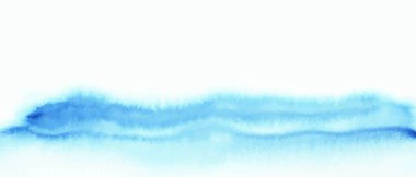 Arka planda mavi dalgalar, bulutlar. Soyut deniz, okyanus manzarası. Zarif, şık fon, kapak, kart, davetiye, iş stili tasarımı.