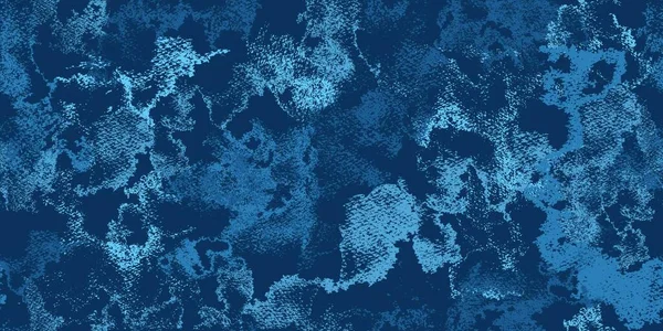 Piszkos Kék Tengerészeti Minta Gruge Textúra Zökkenőmentes Háttér Akvarell Végtelen — Stock Vector
