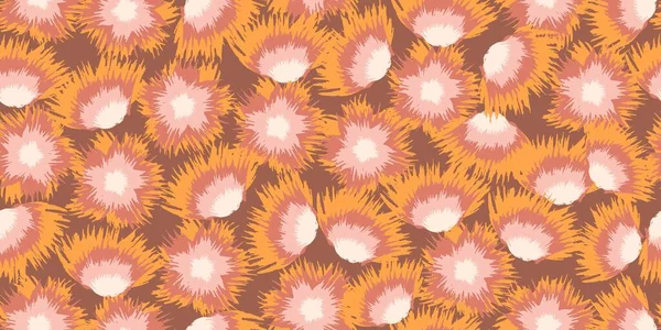 Motif Floral Abstrait Sans Couture Dans Des Couleurs Chaudes Pâles — Image vectorielle
