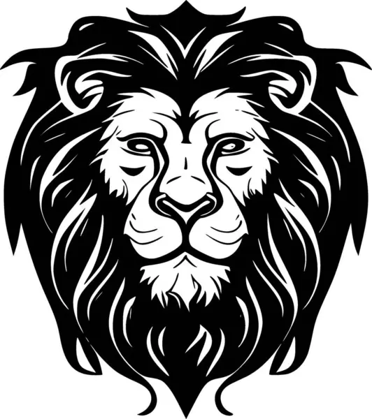 Lew Minimalistyczne Płaskie Logo Ilustracja Wektora — Wektor stockowy