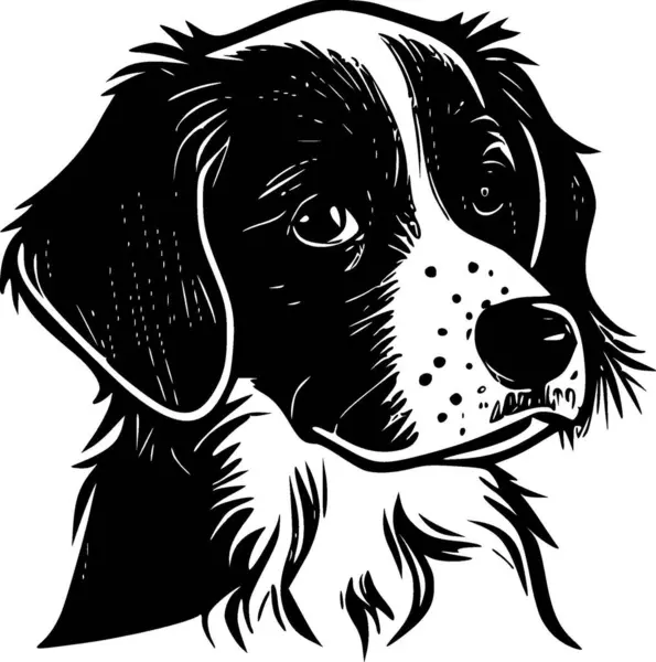 Hondenclip Art Minimalistisch Eenvoudig Silhouet Vector Illustratie — Stockvector