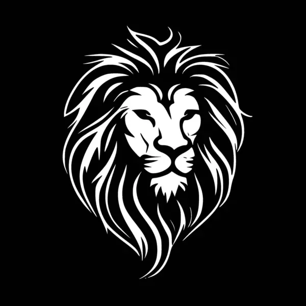 Lionhead Чорно Біла Векторні Ілюстрації — стоковий вектор