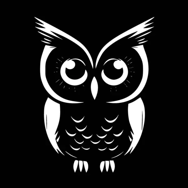 Сова Мінімалістичний Плоский Логотип Векторні Ілюстрації — стоковий вектор