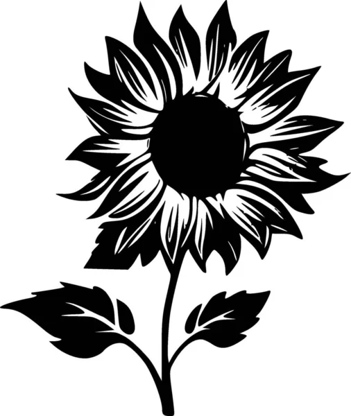 Соняшник Мінімалістичний Плоский Логотип Векторні Ілюстрації — стоковий вектор