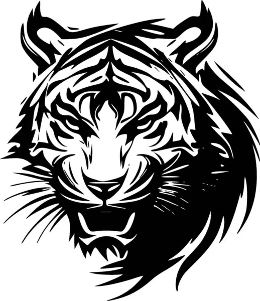 Tiger Високоякісний Векторний Логотип Векторна Ілюстрація Ідеально Підходить Футболки Графіки — стоковий вектор