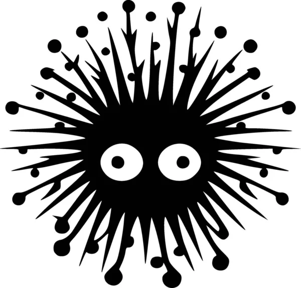 Virus Minimalistisk Flad Logo Vektorillustration – Stock-vektor