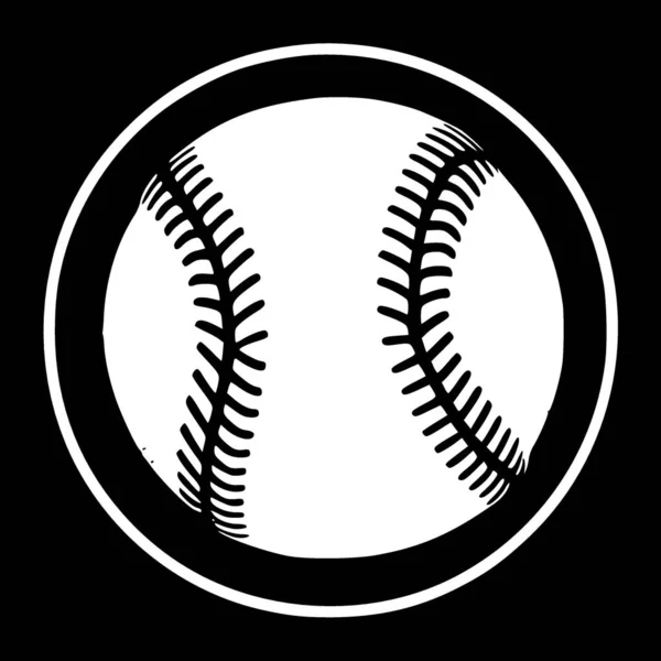 Μπέιζμπολ Μινιμαλιστικό Και Επίπεδο Λογότυπο Διανυσματική Απεικόνιση — Διανυσματικό Αρχείο