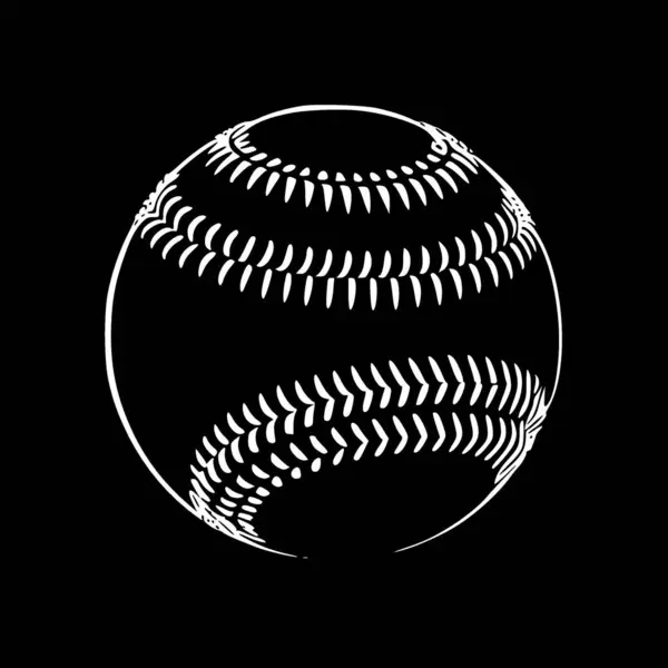 Μπέιζμπολ Μινιμαλιστικό Και Επίπεδο Λογότυπο Διανυσματική Απεικόνιση — Διανυσματικό Αρχείο