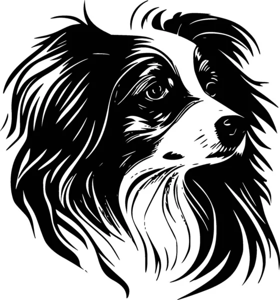 Hond Minimalistisch Plat Logo Vector Illustratie — Stockvector