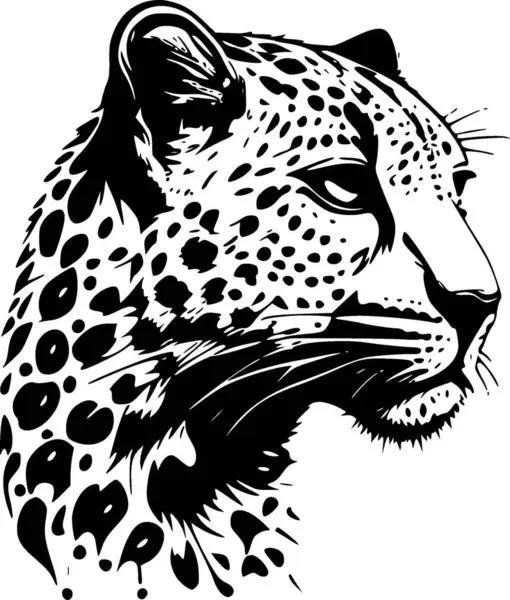 Léopard Logo Plat Minimaliste Illustration Vectorielle — Image vectorielle