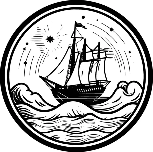 Denizcilik Yüksek Kaliteli Vektör Logosu Shirt Grafiği Için Ideal Vektör — Stok Vektör
