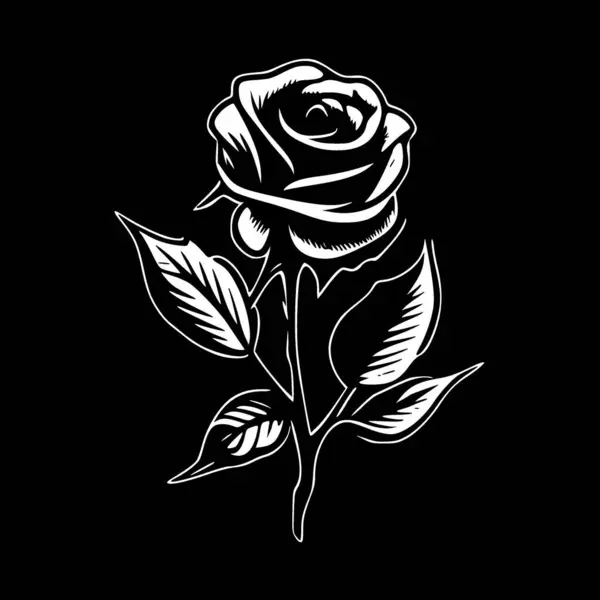 Роза Векторный Логотип Высокого Качества Векторная Иллюстрация Идеально Подходит Оформления — стоковый вектор