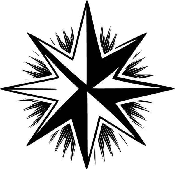 Stjerne Minimalistisk Fladt Logo Vektorillustration – Stock-vektor