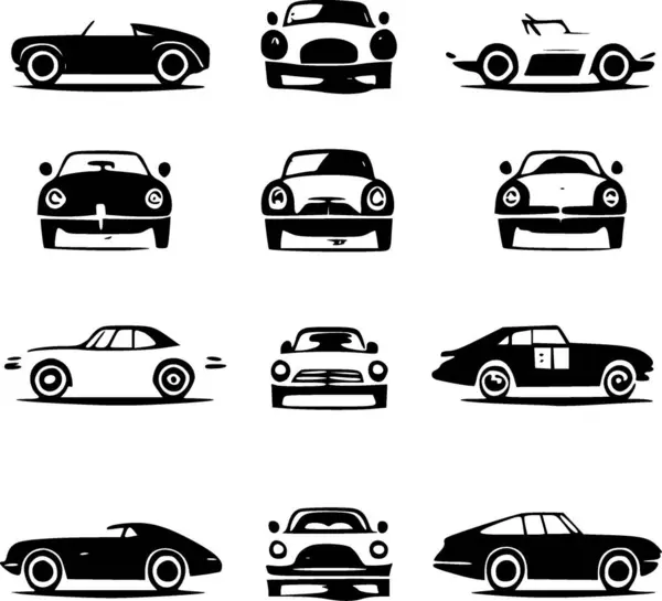 Biler Minimalistisk Fladt Logo Vektorillustration – Stock-vektor