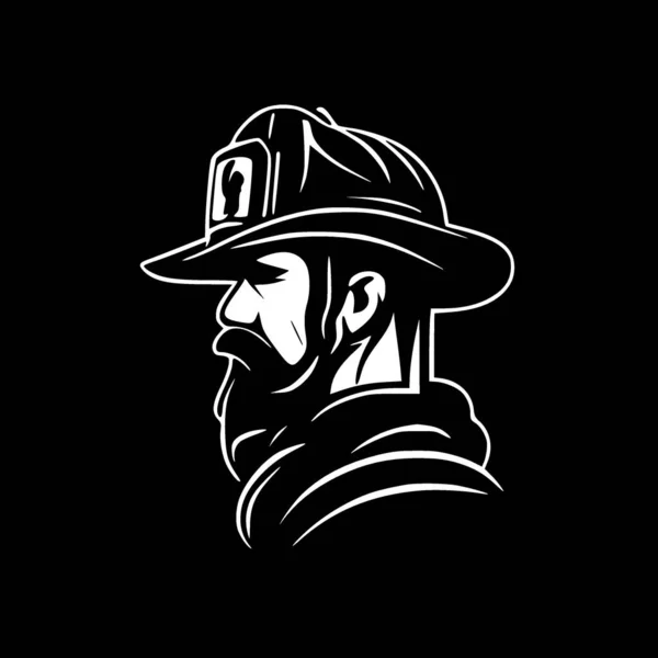 Пожарный Минималистский Плоский Логотип Векторная Иллюстрация — стоковый вектор