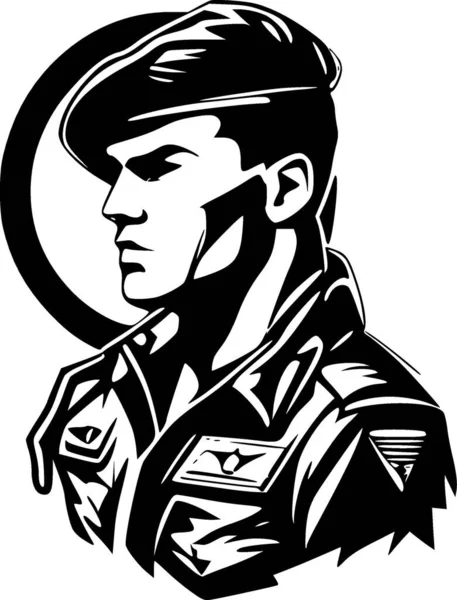 Военный Высокое Качество Векторного Логотипа Векторная Иллюстрация Идеально Подходит Графики — стоковый вектор