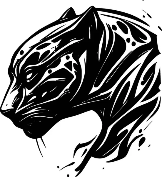 Panther 고품질 티셔츠 그래픽에 이상적인 일러스트레이션 — 스톡 벡터