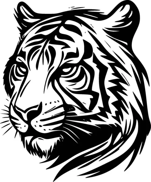 Tiger Kuvio Minimalistinen Yksinkertainen Siluetti Vektori Kuva — vektorikuva