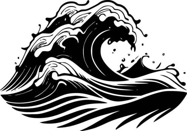 Κύματα Υψηλής Ποιότητας Vector Logo Vector Illustration Ιδανικό Για Shirt — Διανυσματικό Αρχείο