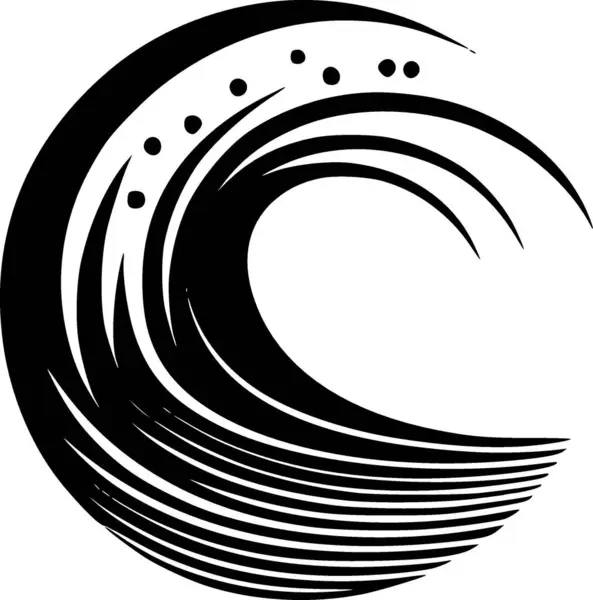 Wave Υψηλής Ποιότητας Vector Logo Διανυσματική Απεικόνιση Ιδανικό Για Shirt — Διανυσματικό Αρχείο