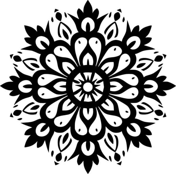 Mandala Silhouette Minimaliste Simple Illustration Vectorielle — Image vectorielle