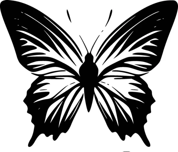Бабочка Минималистский Плоский Логотип Векторная Иллюстрация — стоковый вектор