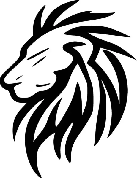 Leão Ilustração Vetorial Preto Branco —  Vetores de Stock