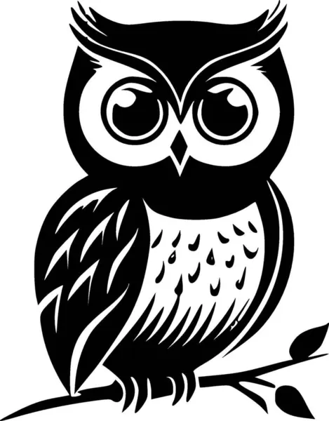 Сова Високоякісний Векторний Логотип Векторна Ілюстрація Ідеально Підходить Футболки Графіки — стоковий вектор