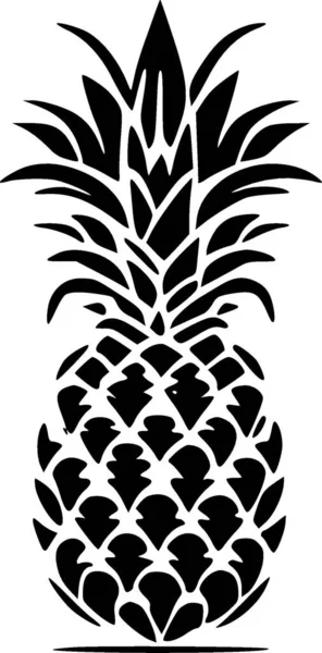 パイナップル ミニマリストでフラットなロゴ ベクターイラスト — ストックベクタ