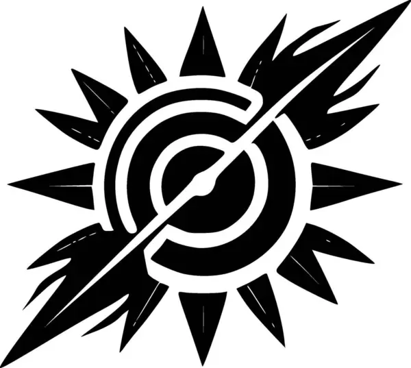 Βέλος Μινιμαλιστικό Και Επίπεδο Λογότυπο Διανυσματική Απεικόνιση — Διανυσματικό Αρχείο