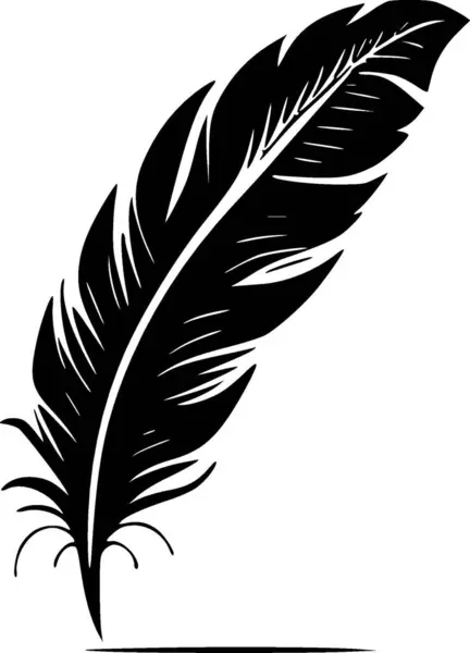 Feather Korkealaatuinen Vektori Logo Vektori Kuva Ihanteellinen Paita Graafinen — vektorikuva
