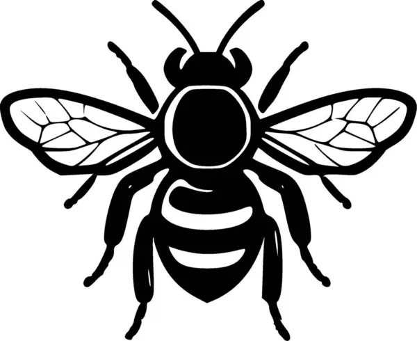Honningbi Minimalistisk Fladt Logo Vektorillustration – Stock-vektor