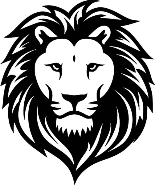 Leijona Minimalistinen Tasainen Logo Vektorikuvaus — vektorikuva
