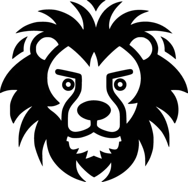 Leijona Minimalistinen Tasainen Logo Vektorikuvaus — vektorikuva