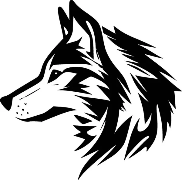 Wolf Minimalistinen Yksinkertainen Siluetti Vektorikuvaus — vektorikuva