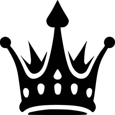 Crown - minimalist ve düz logo - vektör illüstrasyonu