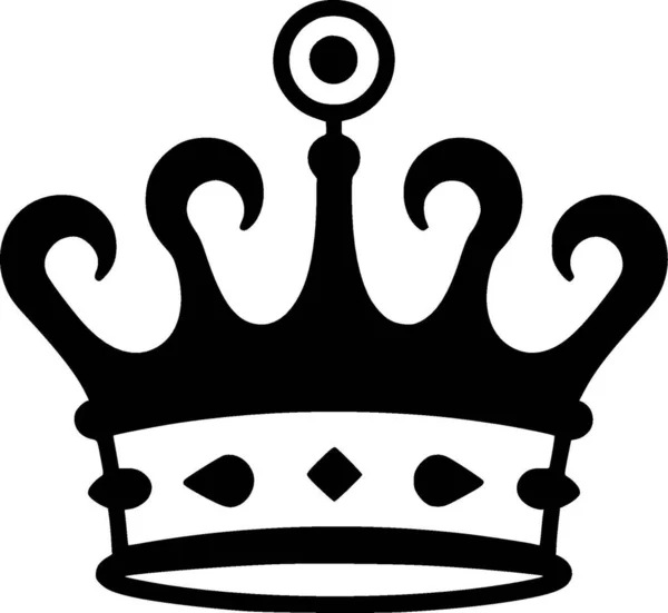 Kruunu Minimalistinen Yksinkertainen Siluetti Vektorikuvaus — vektorikuva