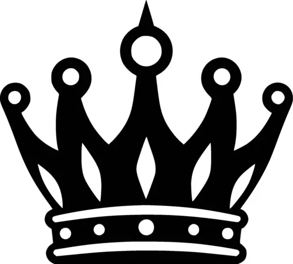 Kruunu Minimalistinen Yksinkertainen Siluetti Vektorikuvaus — vektorikuva