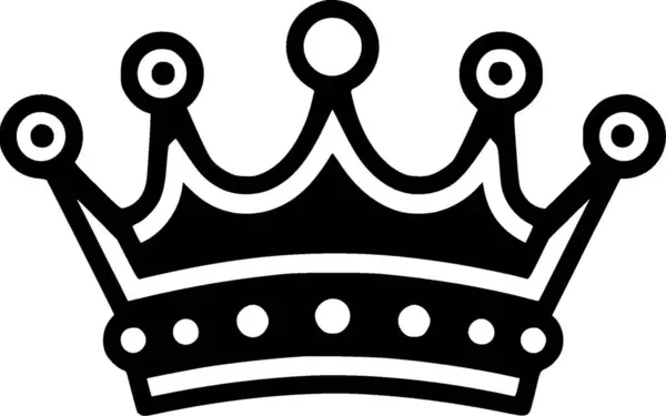 Kruunu Minimalistinen Tasainen Logo Vektorikuvaus — vektorikuva