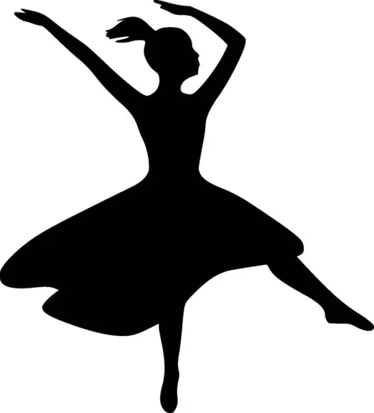 Tanssi Mustavalkoinen Vektorikuvaus — vektorikuva