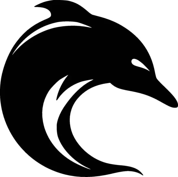 Дельфин Векторный Логотип Высокого Качества Векторная Иллюстрация Идеально Подходит Графики — стоковый вектор