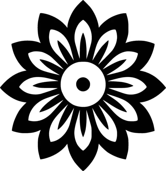 Fleur Logo Vectoriel Haute Qualité Illustration Vectorielle Idéale Pour Shirt — Image vectorielle