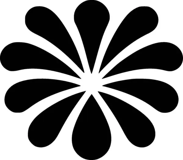 Kukka Minimalistinen Yksinkertainen Siluetti Vektorikuvaus — vektorikuva