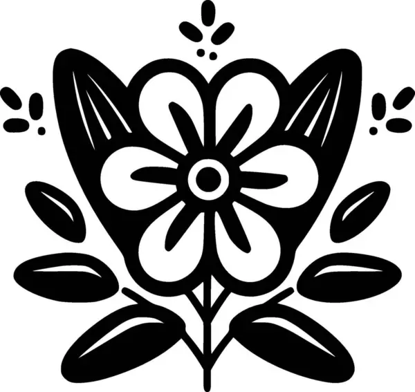 Fleurs Logo Minimaliste Plat Illustration Vectorielle — Image vectorielle