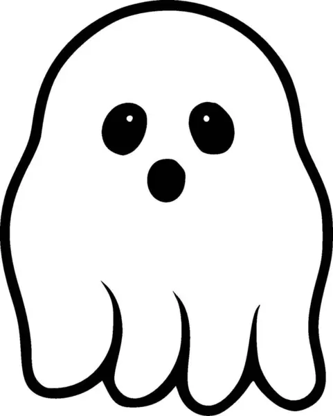 Ghost Minimalistinen Tasainen Logo Vektorikuvaus — vektorikuva