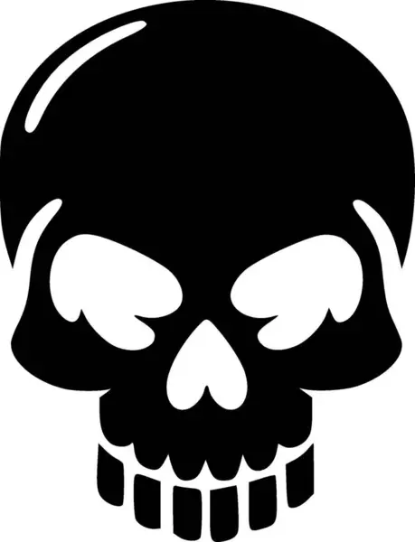 Skull Minimalist Flat Logo Vector Illustration — Stock Vector
